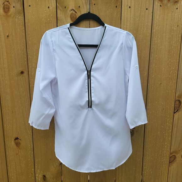 T&J Designs, Zipper Blouse, S - Picture 3 of 7